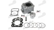 Cilindras ATV keturračio,motociklo 250cc vandeniu aušinamas D67 PIN16 ZS250 Tinka Shineray ATV 250 ST-9E 250