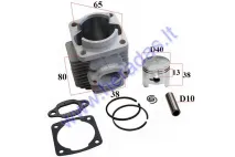 Cylinder for ATV quad bike, motorcycle 50cc 2-stroke D40