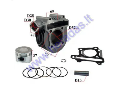 Cylinder for ATV quad bike, motorcycle GY6 125cc D52.4 Outer diameter 58.5mm