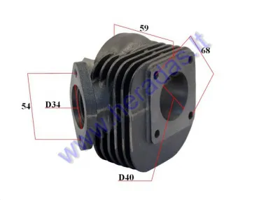 Cilindras motoroleriui 2T D40 50cc Honda Dio ZX AF34 AF35