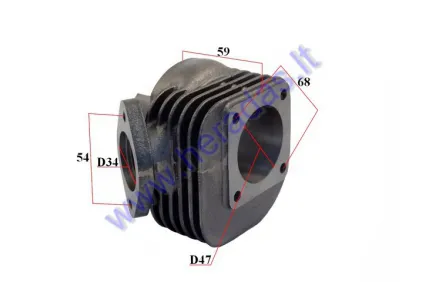 Cylinder for scooter 2T D47 70cc Honda Dio ZX AF34 AF35