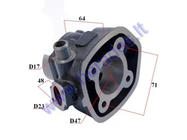 CYLINDER FOR SCOOTER 2T  D47 LC 70cc  Piaggio,Gilera Runner,NRG,NTT, MBK SR50 Nitro Pentagonal head. Taiwan
