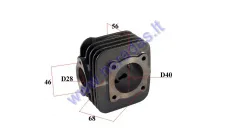 CYLINDER PISTON SET FOR SCOOTERi D40 AC 70cc PIN12  Piaggio ZIP,Sfera,Free,Typhoon,Storm. Aprilia , Derbi, Gilera, Vespa