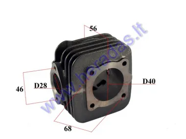 CYLINDER PISTON SET FOR SCOOTERi D40 AC 70cc PIN12  Piaggio ZIP,Sfera,Free,Typhoon,Storm. Aprilia , Derbi, Gilera, Vespa