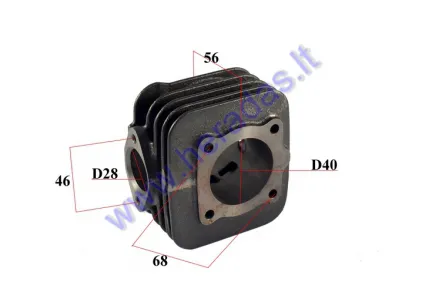 CYLINDER PISTON SET FOR SCOOTERi D40 AC 70cc PIN12  Piaggio ZIP,Sfera,Free,Typhoon,Storm. Aprilia , Derbi, Gilera, Vespa