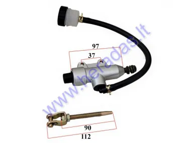 Brake master cylinder with reservoir for ATV quad bike