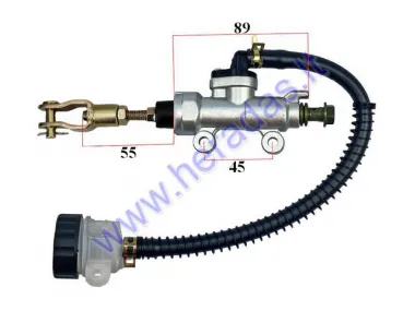 Brake master cylinder with reservoir for ATV quad bike