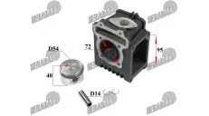 CYLINDER PISTON SET 50CC 125CC 150cc D53.5 4T ENGINE 154FMI WATER-COOLED PIN14