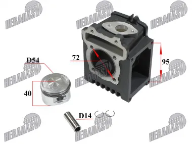 CYLINDER PISTON SET 50CC 125CC 150cc D53.5 4T ENGINE 154FMI WATER-COOLED PIN14