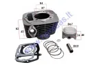 Cylinder piston set for ATV quad bike 230cc water-cooled for Honda CRF230F 2003-2019 12100-KFB-000