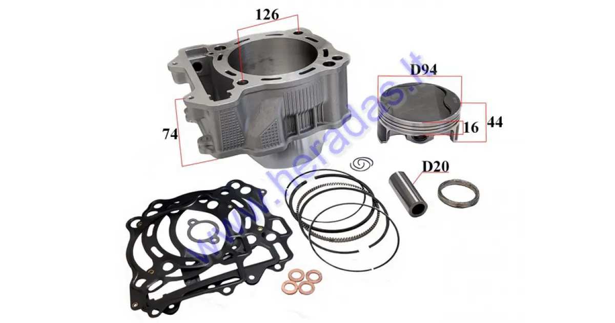 Cylinder piston set for ATV quad bike 400cc water-cooled For