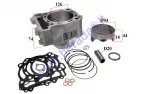 Cylinder piston set for ATV quad bike 400cc water-cooled For Suzuki LTZ400 LTZ 400  Kawasaki KFX400