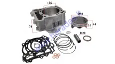 Cylinder piston set for ATV quad bike 400cc water-cooled For Suzuki LTZ400 LTZ 400  Kawasaki KFX400