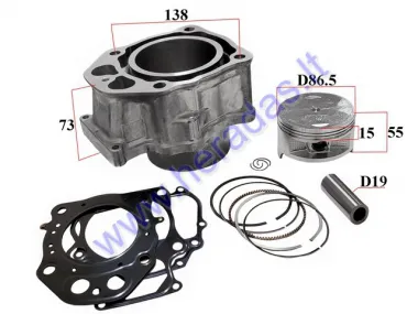 Cylinder piston set for ATV quad bike 420cc water-cooled Honda Rancher TRX420 2007-2018