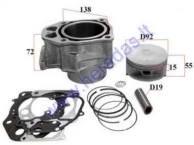 Cylinder piston set for ATV quad bike 500cc water-cooled  For Honda TRX500 Foreman Rubicon FM/FE/FPE SXS500M2 Pioneer