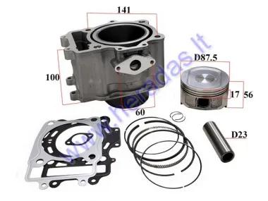 Cilindras stūmoklis ATV keturračio 500cc  vandeniu aušinamas TZ-05 CF500 CFMoto Part CF188 500cc CF MOTO ATV UTV