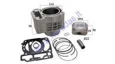 Cylinder piston set for ATV quad bike 550cc water-cooled  For CF-Moto CF1V91R CF550 CF191R 550