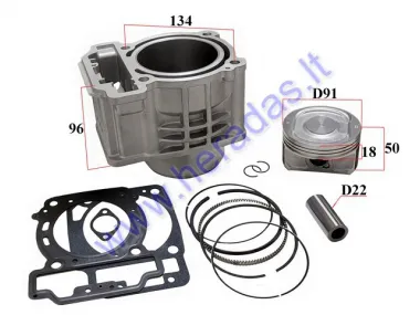 Cilindras stūmoklis ATV keturračio 550cc  vandeniu aušinamas CF-Moto CF1V91R CF550 CF191R 550