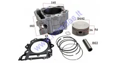 Cylinder piston set for ATV quad bike 600cc water-cooled for Yamaha Grizzly 660 YFM660F 2002-2008 686cc
