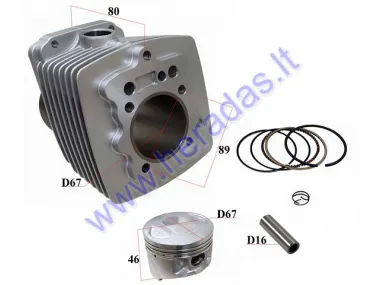 CYLINDER FOR ATV QUAD BIKE, MOTORCYCLE 250CC AIR-COOLED D67 PIN16 without spacers