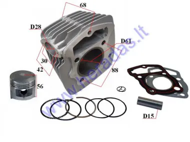 Cilindras stūmoklis D61 150cc (PAŽEISTA IŠORĖ)