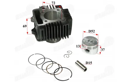 Cylinder piston for motorcycle 125cc analog CBF33020