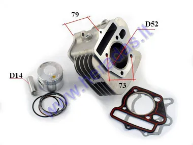 Cylinder piston set for 125cc motorcycle