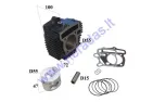 Cylinder piston set for 140cc motorcycle  LIFAN engine LF140 D55 PIN15 spizini
