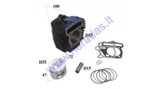 Cylinder piston set for 140cc motorcycle  LIFAN engine LF140 D55 PIN15 spizini