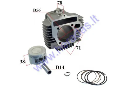 CYLINDER PISTON SET FOR 150cc LIFAN engine D56 PIN14