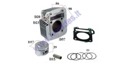 CYLINDER PISTON SET FOR MOTORCYCLE 150cc Yamaha YBR 150 D57mm PIN15