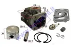 Cilindras  stūmoklis motociklui keturračiui 60cc D44 PIN12 POCKET BIKE dvitakčiui