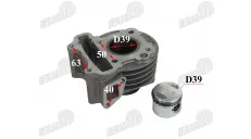 Cylinder piston for motorcycle, scooter D39 50cc 4T PIN13 fits FLASH50, RUBI50