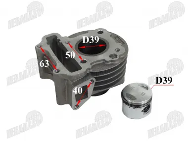 Cylinder piston for motorcycle, scooter D39 50cc 4T PIN13 fits FLASH50, RUBI50