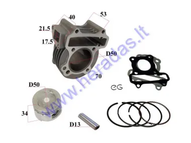 Cylinder for scooter 90cc D50 PIN13 4-stroke GY6