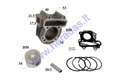 Cylinder for scooter 90cc D50 PIN13 4-stroke GY6