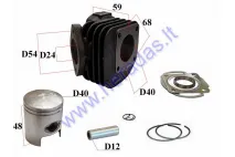 Cylinder piston set for scooter 2T D40 50cc Honda Dio AF34 AC