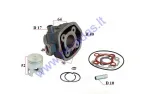 Cylinder piston set for scooter 2T  D40 50cc  Minarelli Horizontal LCYamaha Aerox, Jog, Aprilia SR, Malagutti F12/F15