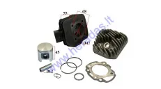 Cylinder piston set for scooter 2T  D47 70cc Peugeot Speedfight AC with head