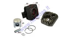 Cylinder piston set for scooter 2T  D47 70cc Peugeot Speedfight AC with head