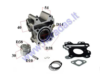 CYLINDER PISTON SET FOR SCOOTER D38 Yamaha Neos 4T