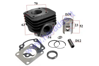 CYLINDER PISTON SET FOR SCOOTER D39 50cc Kymco Vitality AC PIN 12 SF10