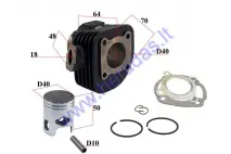 Cylinder piston set for scooter D40 50cc