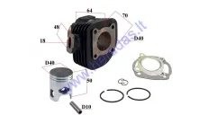 Cylinder piston set for scooter D40 50cc