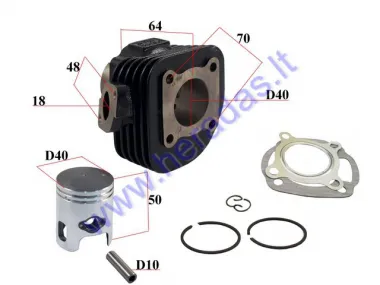 Cylinder piston set for scooter D40 50cc