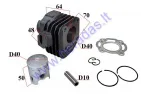 Cylinder piston set for scooter D40 50cc PIN 10  QUANTUM JOG KEEWAY CPI ZIPP ,YAMAHA