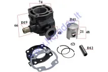 Cylinder piston set for scooter D41 50cc Suzuki Katana,Aprilia SR-MORINI L/C ANH