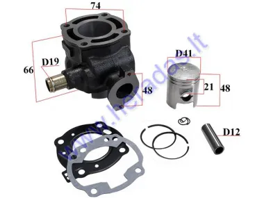 Cylinder piston set for scooter D41 50cc Suzuki Katana,Aprilia SR-MORINI L/C ANH