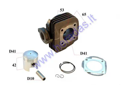 CYLINDER FOR SCOOTER D41 PIN10 50cc Suzuki Katana,Aprilia SR AC Cpi,Beta, Malaguti,Ktm, Pgo,Yamaha,Zipp,TGB