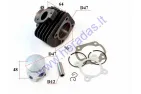 Cilindras stūmoklis motoroleriui D47 80cc Minarelli Horizontal 1PE40, CPI,Keeway PIN12